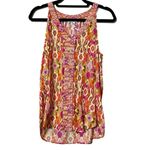 Rose + Olive  size small pullover v-neck tank top floral 70’s retro bohemian NWT Photo 9