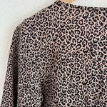 American Eagle  Leopard Print Tie Front Crop Top Trendy Festival XS Photo 7