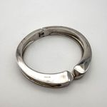 Stella & Dot  Emerson‎ Clamper Bangle Bracelet Snakeskin Silver Tone Statement Photo 1