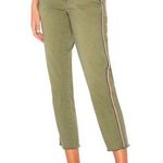 Sunday Revolve Le Soleil Pant Contrast Stripe Frayed Hem in Cactus Size 28 NWT Green Photo 0