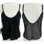 Aritzia New  Azure Skies Sheer Mesh Back Camisole Arago Tank Top Black Photo 1