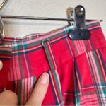 Vintage Red Green Plaid A Line Midi Skirt Womens 6 Button Down Christmas Holiday Photo 6