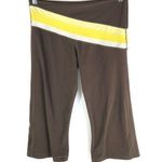 Lululemon  Womens Cropped Capri Pants Straight Leg Yoga Activewear Brown 10 Photo 0