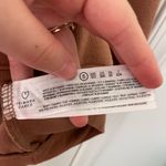 Primark EUC  women’s brown‎ embroidered pullover fleece hood sweatshirt oversized Photo 4