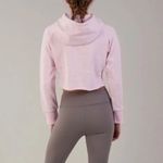 Gymshark  Hoodie Cropped Keyhole Cut Out Long Sleeve Raw Edge Pullover Pink M Photo 6