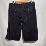Bebop VTG Y2K Womens M Black Corduroy Capri Cropped Pants Shorts Wide Leg Photo 1