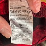 Old Navy  Red and Black Buffalo Check Plaid Flannel Boyfriend Shirt Size Medium Photo 4