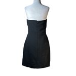 Amanda Uprichard  Rhodes Dress in Black & Ivory X-Large Womens Strapless Mini Photo 5