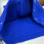 Vintage Lisa International Royal Blue xl vest 100% boiled wool full zip up FLAWS Photo 5