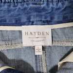 Hayden  Los Angeles Denim Skirt Ruffle Waist Distressed Frayed Hem‎ Womens L Photo 2