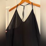 Free People  Intimately Easy Livin Slip Dress Embroidered Oversized Black Size L Photo 3