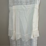 For Love & Lemons  Dress Lovebird Lace Midi White Neutral Bridal Vacation Casual Photo 9