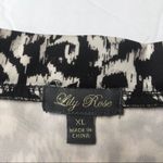 Lila Rose Lily Rose Leopard Animal Print Abstract Pull On Mini Skirt White Black XL Womens Photo 2