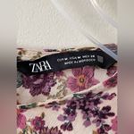 ZARA Satin Effect Floral Mini Button Back Dress Sz M Bloggers Favorite Photo 5