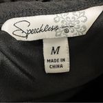 Speechless  Black Ruched Embellished Spaghetti Strap Mini Cocktail Dress Medium Photo 7