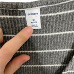 Old Navy  Gray Stripe Button Front Dress Ribbed Petite Medium Photo 2