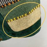 Vintage Vest Suede‎ Woven Green Leather Women Size Large Southwestern Fringe Photo 8