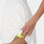 Halara  V Neck Backless Side Pocket 2-Piece Flare Tennis Dress White S Photo 3