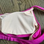 J.Crew  Womens Square Neck Radiant Fuchsia Pink Bikini Swim Suit Top Size Medium Photo 4