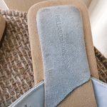 Hillard & Hanson Blue and tan  beaded thong sandals slippers flats open toe Genuine Leather Photo 1