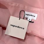 superdown  NWT Samira Mini Dress Medium Pink Criss Cross Halter Open Back Photo 4