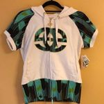 Marc Ecko Short Sleeve color block hoodie size L, Y2K White Size L Photo 7