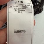 Roxy  Large Pullover Knitted Grey Hooded V-neck Long Sleeve  Pocket Sweater Photo 5