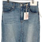 Jessica Simpson  Womens Maxi Drape Front Denim Skirt‎ Sweet Pea Size 25 NWT Photo 1