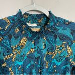 Sunday Up NWT Paisley Print Long Sleeve Dress $62 retail Green Photo 6