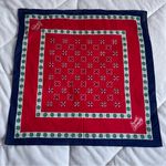 Avon Red and Blue Floral Bandana Sweet Honesty Country Western Design Photo 3