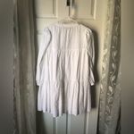 ZARA  Embroidered Eyelet Floral Cotton Mini button down Dress boho babydoll sz M Photo 8