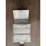 Coach Wallet Bifold and Checkbook Metallic Tone Leather Flap Cover Twist Lock Photo 4