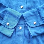 Sézane Sezane Women's Blue Chic Feminine Preppy Workcore Trendy Casual Shirt Size 34 Photo 2