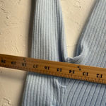 Love Always Baby Blue Ribbed Knit Puff Sleeve Sweater Large Coquette Romantic Photo 4