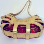 Miss Tina Caged Beast Gold Leather Handbag Photo 5