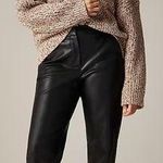 J.Crew  Kate Black Faux Leather Pants Photo 1
