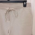 Liz Claiborne  Linen Blend Capri Pants in Light Khaki Photo 3