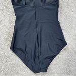 Speedo Women’s One-Piece V-Neck Swimsuit Wide Shoulder Straps in Black 10 Photo 7