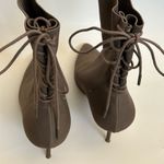 ZARA  woman’s stretch fabric high heel lace up boots Sz 41 Photo 3