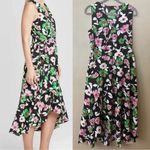 Who What Wear Floral High Low Dress MIDI Wrap Dress Photo 1