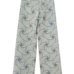 NWT Boutique Retro Silver Patterned Pants Sz S White Photo 1