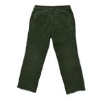 Eddie Bauer womens relaxed boyfriend raw hem fringe midnrise green corduroy 6 Photo 2