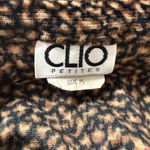 Women's Vintage Clio Velvet Blouse Black Brown Size PL Photo 5