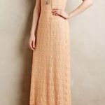 Anthropologie  KOROVILAS Calantha Crochet Maxi Dress Peach Women’s Size M Photo 0