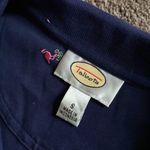 Talbots  Navy Flamingo Embroidered Polo Dress SIZE S Photo 2