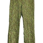 Sigrid Olsen  Pants Trouser Straight Allover Micro Floral Pattern Yellow 4 30x28 Photo 0