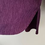 ZARA Corduroy Utility Shacket Jacket Dark Purple Ribbed Longline XS Photo 5