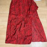 River Island  red ruffled animal print cold shoulder midi dress 10 Photo 10