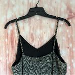 Topshop Green Pleated Peplum Black Spotted Cami Tank Top Photo 4