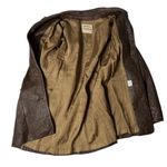 LEATHERS By NEW ENGLAND Sports Wear Brown Leather Jacket Half Belt VINTAGE Photo 6